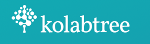 kolabtree-weiß-logo-blau-bg